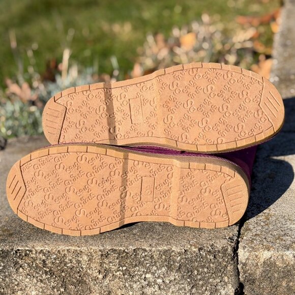 Like new! Cute Purple Faux Suede Calf-Height Boots - Size 9 - Picture 2 of 6